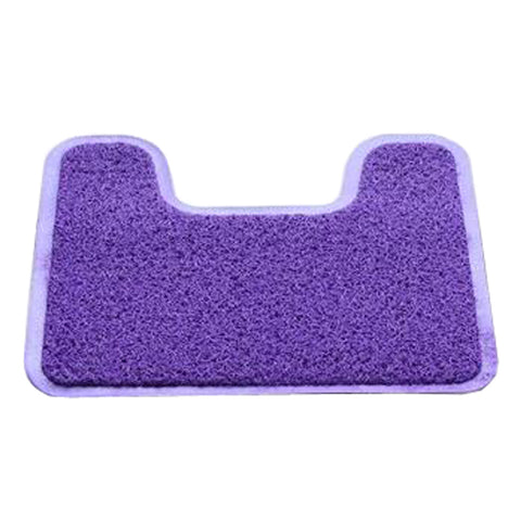 Nonslip PVC U-shaped Toilet Rug Bath Mats Bathroom Carpet Mat, NO.8