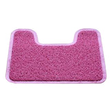 Nonslip PVC U-shaped Toilet Rug Bath Mats Bathroom Carpet Mat, NO.9