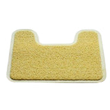 Nonslip PVC U-shaped Toilet Rug Bath Mats Bathroom Carpet Mat, NO.10