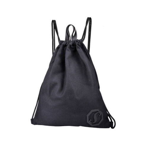 Travel Storage Bags Casual Sports Backpack Drawstring Bag, Black