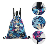 Travel Storage Bags Casual Sports Backpack Drawstring Bag, Rose Red