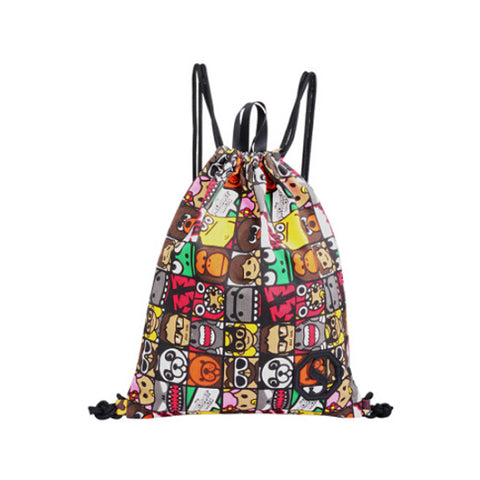 Travel Storage Bags Casual Sports Backpack Drawstring Bag, Cartoon Pattern