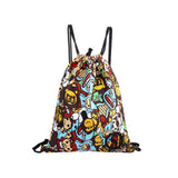 Travel Storage Bags Sports Backpack Drawstring Bag, Cartoon Monster