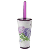 Vintage Style Toilet Brush & Holder Set Bathroom Cleaning, Purple