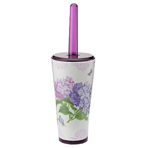 Vintage Style Toilet Brush & Holder Set Bathroom Cleaning, Purple