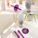 Vintage Style Toilet Brush & Holder Set Bathroom Cleaning Accessory, Green
