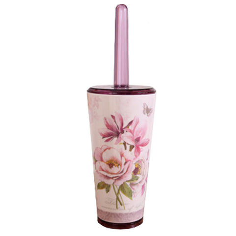 Beautiful Toilet Brush & Holder Set Toilet/Bathroom Cleaning Accessory, Flower