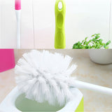 Creative Toilet Brush & Holder Set Toilet/Bathroom Cleaning Accessory, Green