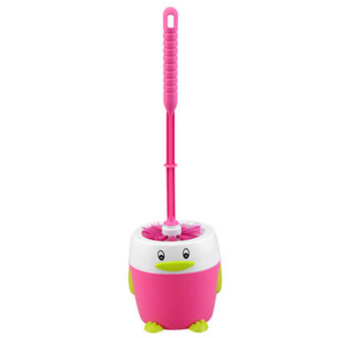 Cute Toilet Brush & Holder Set Toilet/Bathroom Cleaning Accessory, Pink
