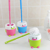Cute Toilet Brush & Holder Set Toilet/Bathroom Cleaning Accessory, Green