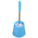 Durable Toilet Brush & Holder Set Bathroom Closestool Cleaning Accessory, Blue