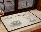 Bedroom Carpet Kitchen Bathroom Non-slip Cotton Door Mat (40 By 60cm) Hey Girl