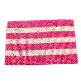 Creative Living Room Bathroom Absorbent Non-Slip Striped Mats (40 By 60cm) PINK