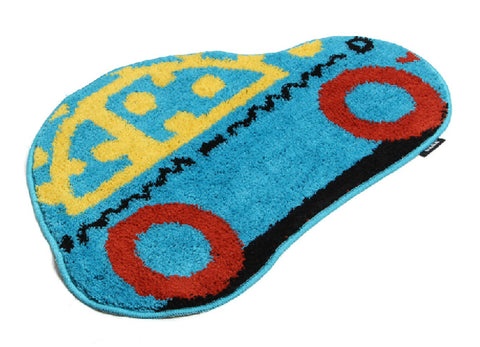 Creative Car Cartoon Living Room Bathroom Absorbent Non-Slip Mats (46x72cm)