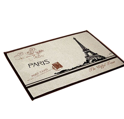 Bedroom Carpet Kitchen Bathroom Non-slip Cotton Door Mat (40 By 60cm)The Eiffel