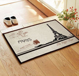 Bedroom Carpet Kitchen Bathroom Non-slip Cotton Door Mat (40 By 60cm)The Eiffel