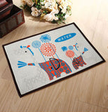 Bedroom Carpet Kitchen Bathroom Non-slip Cotton Door Mat (40 By 60cm) Elephant