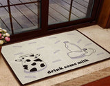 Bedroom Carpet Kitchen Bathroom Non-slip Cotton Door Mat (40 By 60cm) Milk