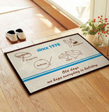 Bedroom Carpet Kitchen Bathroom Non-slip Cotton Door Mat (40 By 60cm)Old Days