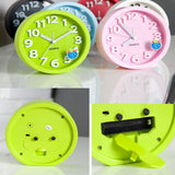 Desk Candy Colors Creative Small Alarm Clock with Loud Alarm Bell (Round,Red)