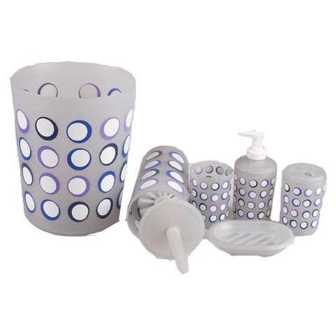 Plastic Bathroom Ware/Trash Can/Soap holder/Gargle Cup/Toothbrush holder(Gray)