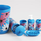 Plastic Bathroom Ware/Trash Can/Soap holder/Gargle Cup/Toothbrush holder(Blue)