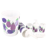 Plastic Bathroom Ware/Trash Can/Soap holder/Gargle Cup/Toothbrush holder(Purple)