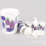 Plastic Bathroom Ware/Trash Can/Soap holder/Gargle Cup/Toothbrush holder(Purple)