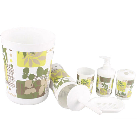 Plastic Bathroom Ware/Trash Can/Soap holder/Gargle Cup/Toothbrush holder(Green)