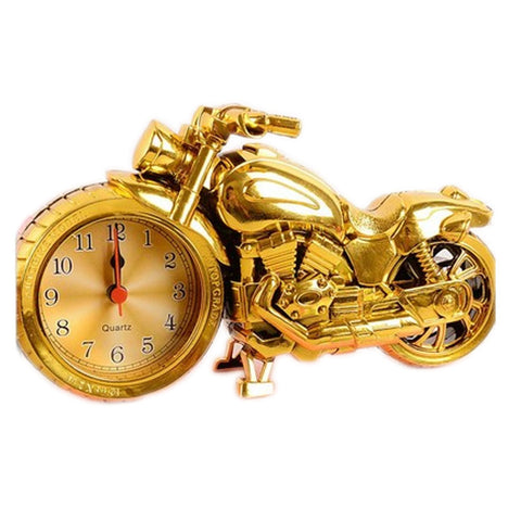 Original Golden Motorcycle Clock  Bedside Alarm Clock Desktop Clock