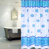 Cartoon Fish Bathroom Shower Thick Waterproof  Curtain(Multicolor)