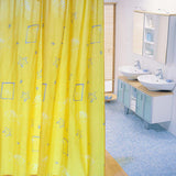 Bathroom Shower Yellow Starfish Thick Waterproof Curtain(Multicolor)