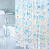 Fresh Blue Bubble Bathroom Shower Thick Waterproof Curtain(Multicolor)