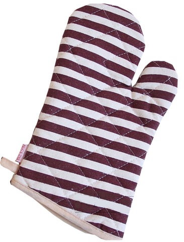 Claret-red Fashion Comfortable  Cotton Oven Mitts ,A  Pair