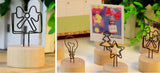 Set of 5 Wooden Creative Memo Holders Message Notes Postcard Photo Clips Memo Clip Decoration #1