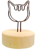 Set of 5 Wooden Creative Memo Holders Message Notes Postcard Photo Clips Memo Clip Decoration # 3