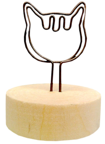 Set of 5 Wooden Creative Memo Holders Message Notes Postcard Photo Clips Memo Clip Decoration # 3