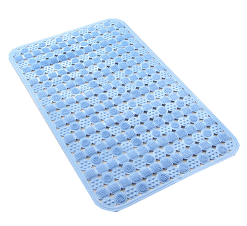 "Tasteless TPR Bathroom Non-slip Mat Bathtub Mat Bath Foot Pad Shower Mat 18.89""x31.1""(Blue)"