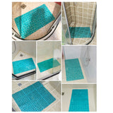 "Tasteless PVC Bathroom Non-slip Mat Bathtub Mat Bath Foot Pad Shower Mat 16.53""x28.34""(Blue)"