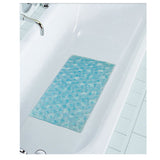 "PVC Bathroom Non-slip Mat Bathtub Mat Bath Foot Massage Pad Shower Mat 13.77""x27.55""(Rose Red)"