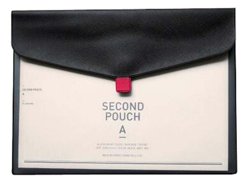 Translucent A4 Folder File Holder Information Package Pouch Bills Black