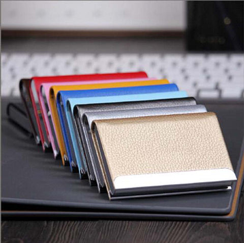 High-end Business Card Holder Fashion Large Capacity Card Case-Blue