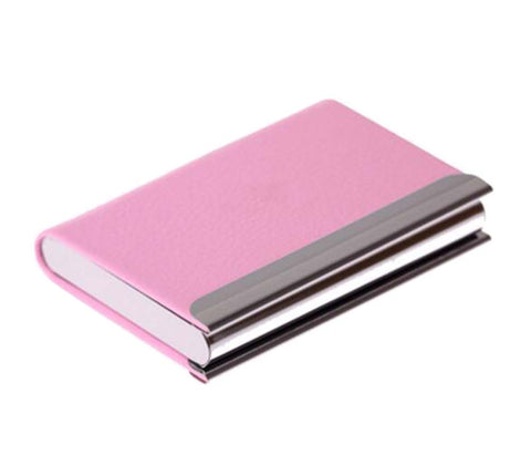High-end Business Card Holder Fashion Large Capacity Card Case-Pink