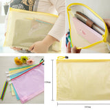 5pcs Red Zippered Documents Pouches File Bags