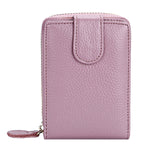 Leather Credit Card Holders Case Wallet with Zipper