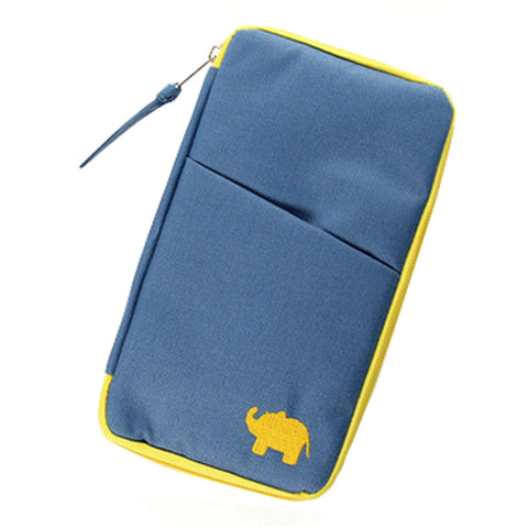 Canvas Multipurpose Stationery Pouch Pencil Case Pen Bag School Supplies - Blue