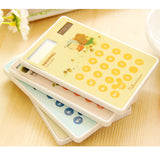 Lovely Portable 8 Digitals Yellow Mini Solar Power Pocket Calculator SQUIRREL