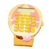 8 Digits LCD Display Ballon Shape Business Mini Calculator, Pink and Yellow