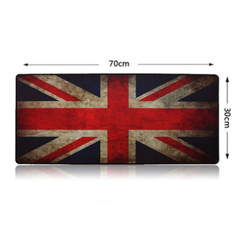 Large Retro Union Jack Pattern Mouse Pads Laptop Mouse pad for Office(70*30cm)