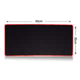 Large Mouse Pads Laptop Mouse pad for Office Black, Red Brim(60*30cm)